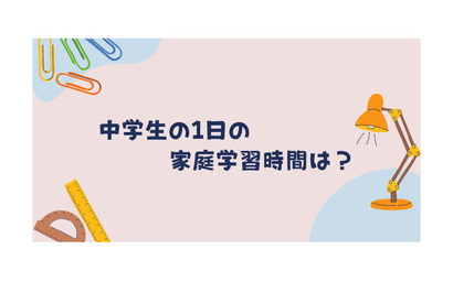 中1-3の家庭学習は1日平均100分、学年別は？ 画像