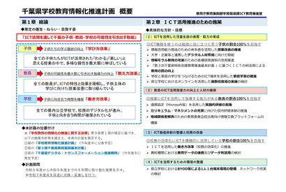 千葉県、学校教育情報化推進計画案…1/10まで意見募集 画像