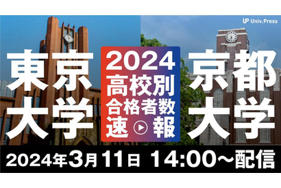 【大学受験2024】東大・京大高校別合格者数速報3/11午後2時より 画像