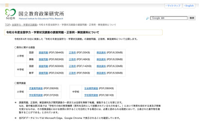 【全国学力テスト】正答例・解説資料等を公開…生活調査は端末回答 画像