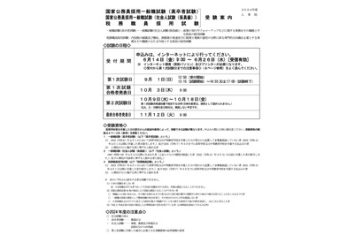 国家公務員一般職（高卒・社会人）税務職員採用試験…1次9/1 画像