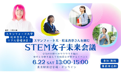 スタンフォード大・松本杏奈氏を囲む「STEM女子未来会議」6/22 画像