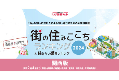 街の住みここちランキング関西版、初登場で1位の駅は？ 画像