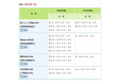 私立小を会場にお受験模試…聖ドミニコ学園・関東学院・日出学園 画像