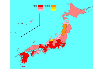 インフルエンザ、全国で警報レベルに感染拡大 画像