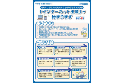 【高校受験2026】島根県公立高入試、インターネット出願を導入 画像