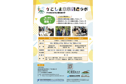 鹿児島大、小中学生対象「かごしま未来創造Lab」受講生募集 画像