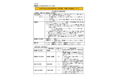 【高校受験2026】大分県立高入試、推薦要件を変更…活動名を明記へ 画像
