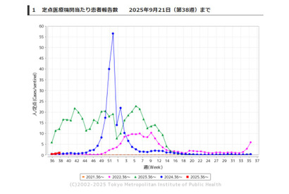 インフルエンザ、東京都も流行入り…最多は沖縄 画像