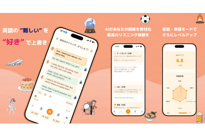 興味関心をAIが教材化、英語学習アプリ「Chabbit」配信開始 画像