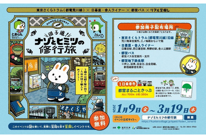 荒川線・舎人ライナー・都営バス沿線でリアル宝探し…3/19まで 画像