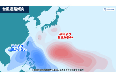 台風発生数28個前後、強い勢力で日本接近の懸念…ウェザーニューズ 画像