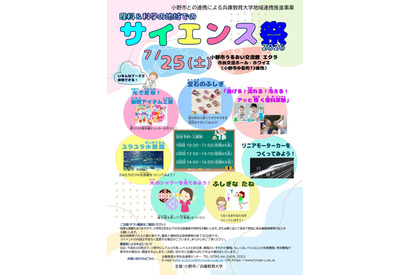 兵庫教育大「サイエンス祭」7/6から申込…先着順 画像