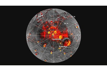 NASA、水星に氷が存在すると発表 画像