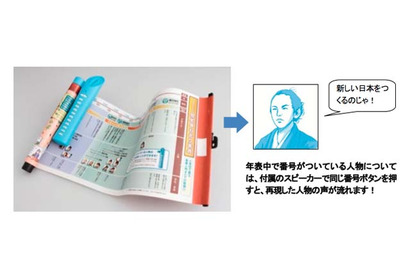 進研ゼミ小学講座、4月号付録に巻物型音声教材「しゃべる歴史巻物年表」 画像