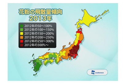 花粉シーズン終了、東京4/28・大阪4/25頃の予想 画像