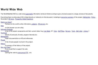 欧州原子核研究機構が最古のWebサイトを復元、World Wide Web誕生20周年記念 画像
