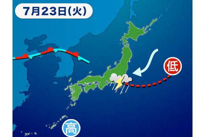 今夏のゲリラ豪雨は2,923回、東京は大阪の約3倍 画像