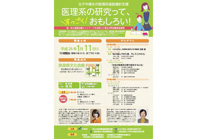 内閣府、医理系の進路に興味を持つ女子中高生向けイベントを1/11開催 画像