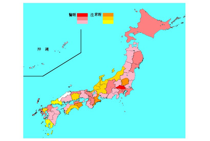 【インフルエンザ14-15】12都道府県で警報発令 画像
