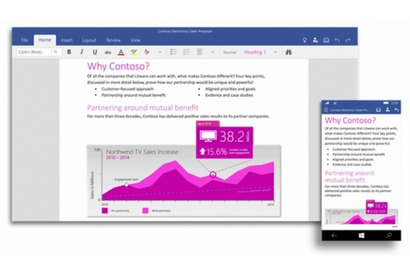 米マイクロソフト、タブレット・PCそれぞれに特化した「Office」を発表 画像