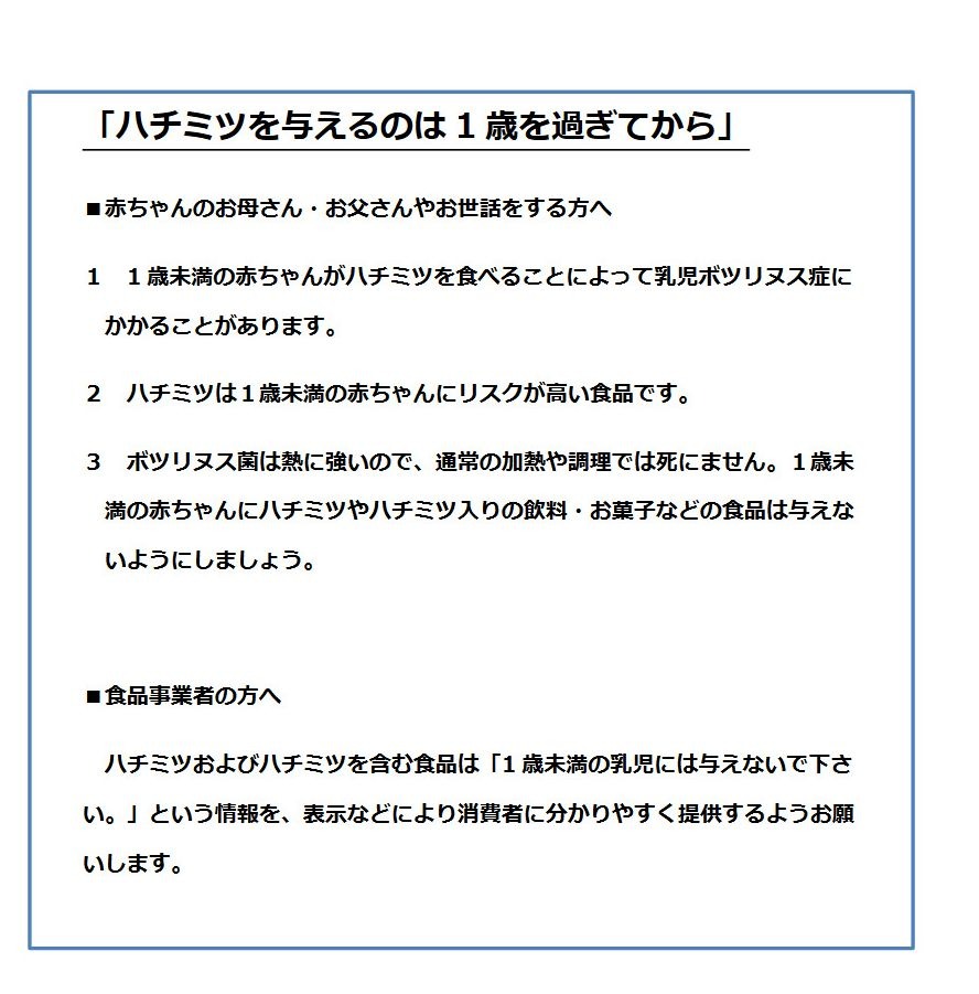 1歳未満の赤ちゃん ハチミツは与えないで 厚労省が注意喚起 リセマム