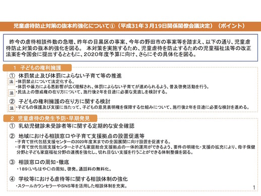 体罰禁止や守秘義務を法定化 児童虐待を防止する改正法案提出へ リセマム