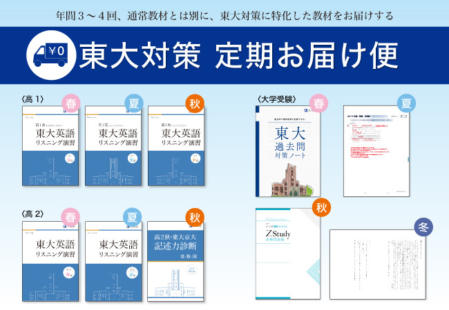 Z会 東大志望者限定 東大対策 定期お届け便 受付開始 リセマム