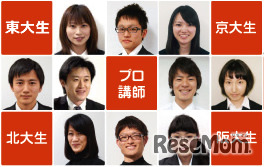 先生10名紹介、無料体験学習