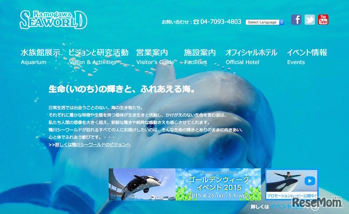 鴨川シーワールドホームページ