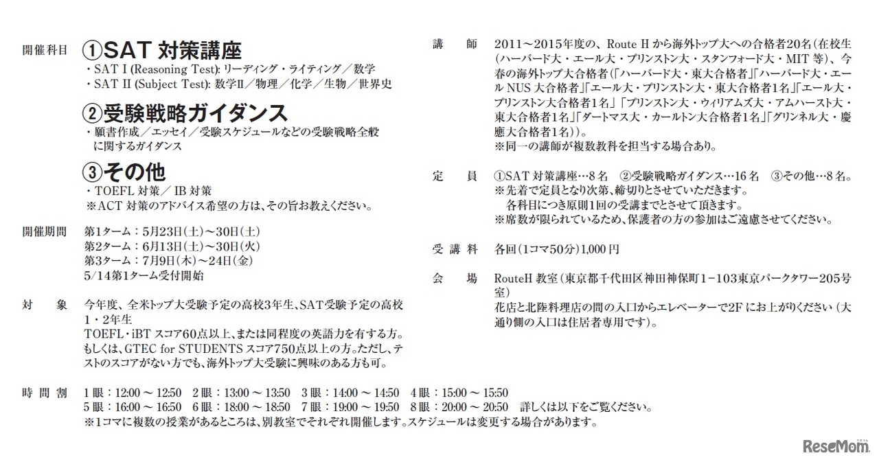 第1ターム参加要項