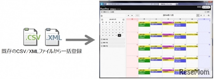 収録スケジュール一括登録機能