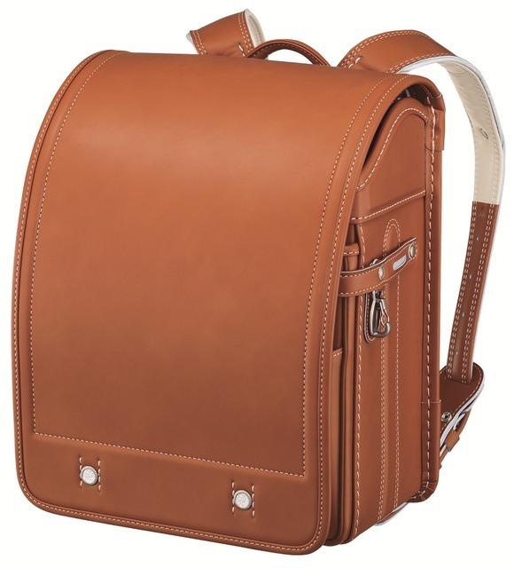 「あんふぁんランドセル2016年モデル」ベーシック（スイートキャラメル、ステッチ：ベージュ）