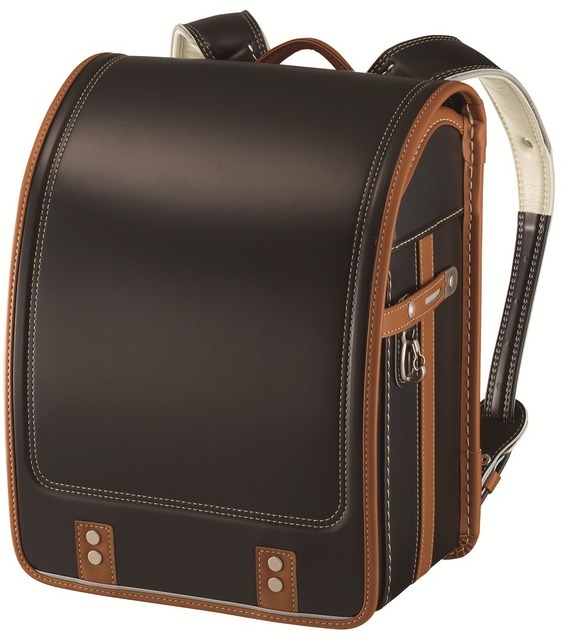 「あんふぁんランドセル2016年モデル」パケット（オリーブ、縁巻色：キャメル、ステッチ：ゴールド）