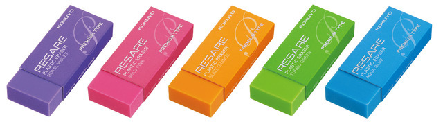 「プラスチック消しゴム＜リサーレ＞（プレミアムタイプ）」新発売の5色