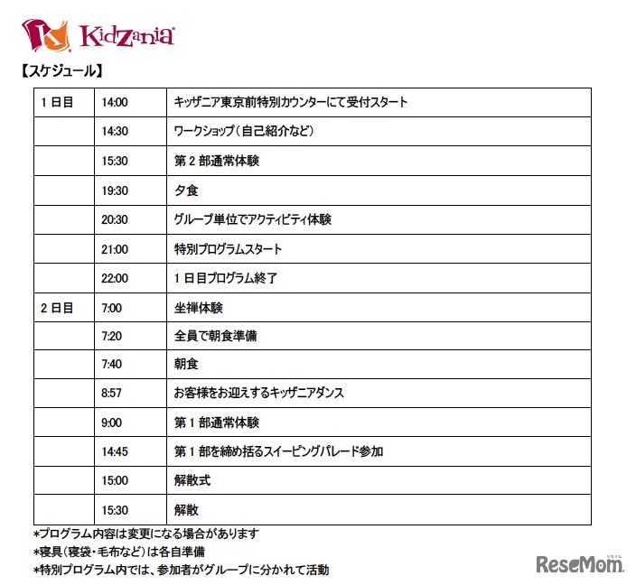 スケジュール（予定）