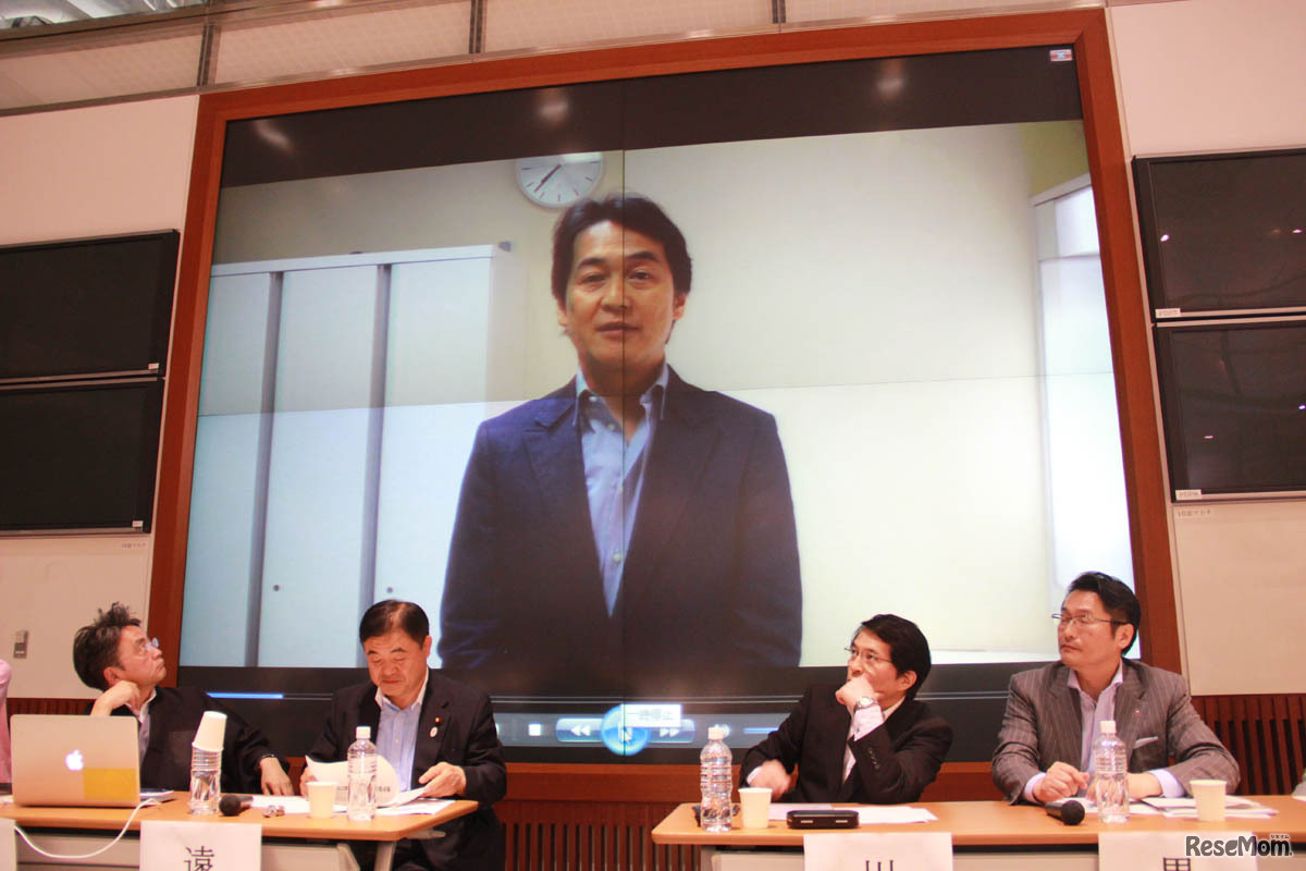 ビデオメッセージでの参加となった夏野剛氏（慶應義塾大学大学院政策・メディア研究科特別招聘教授）
