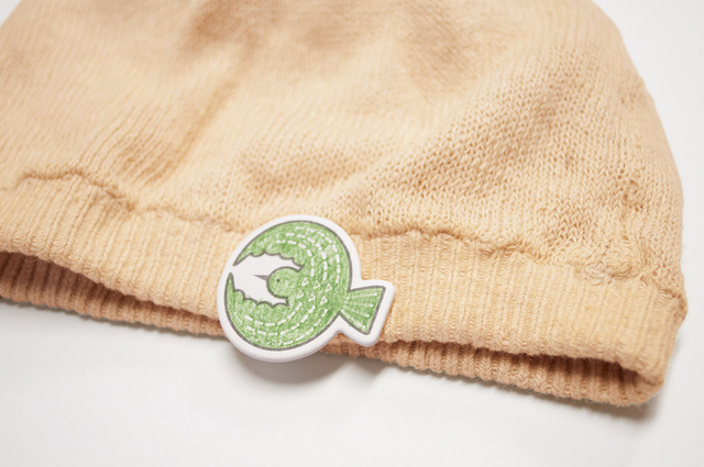 手作りしたペーパーブローチの使用イメージ