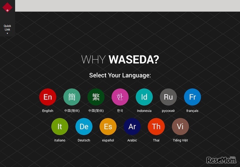 「WHY WASEDA？」トップページ