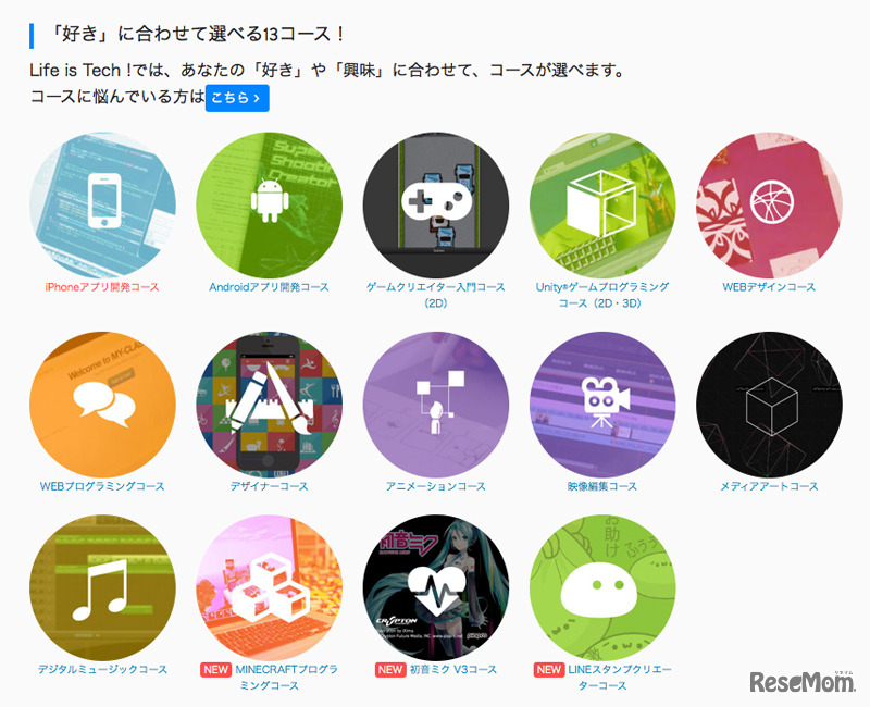 選べる全14コース