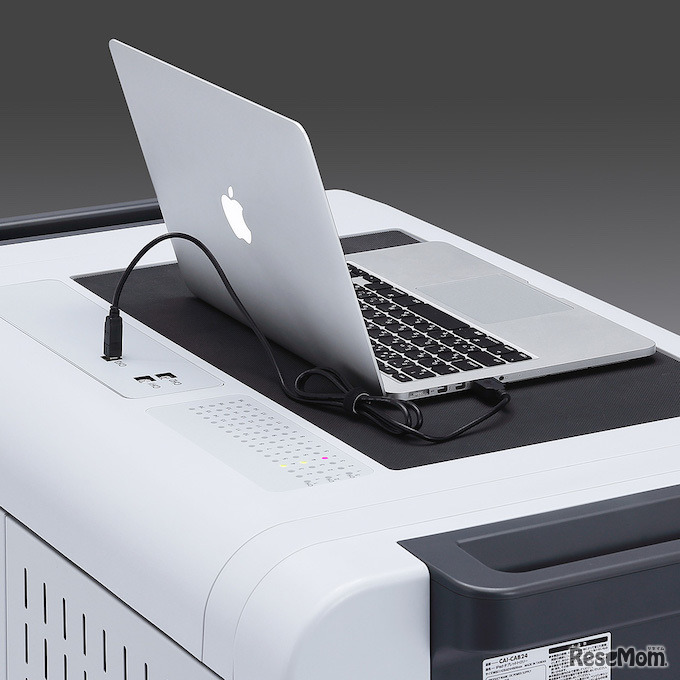 本体上部のノートパソコンと同期可能