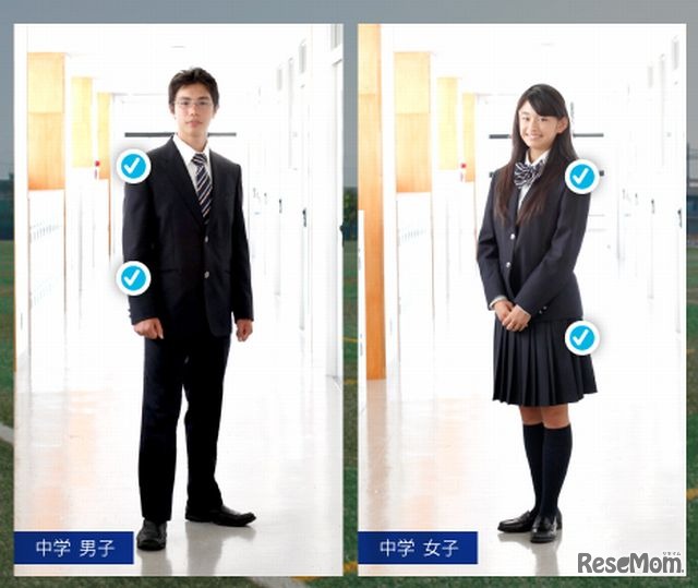 中学校の制服