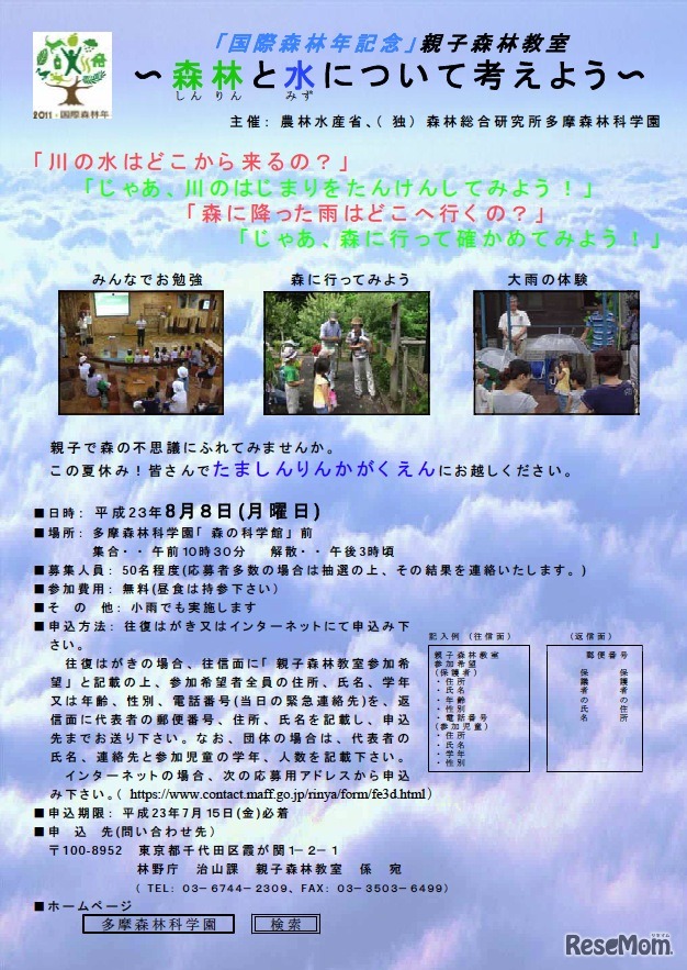 「国際森林記念」親子森林教室