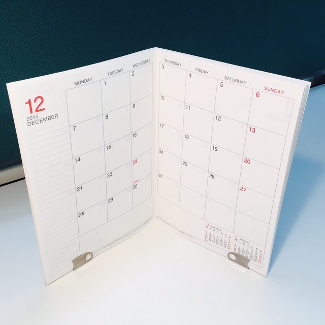 クルップで卓上カレンダー