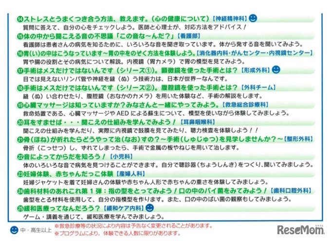 2015開催プログラム