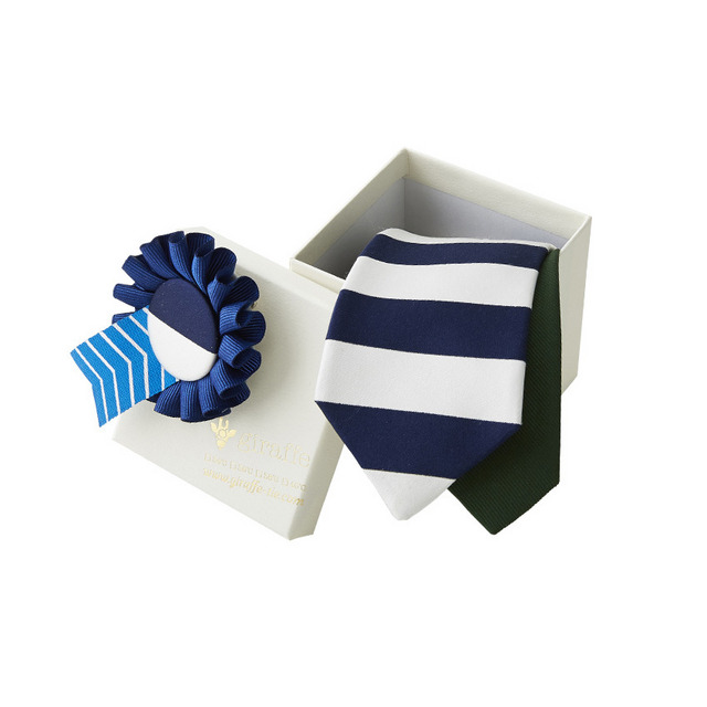 MADE IN JAPANにこだわり、デザイン、企画、生産をすべて国内で行っている「giraffe（ジラフ）」のネクタイ。