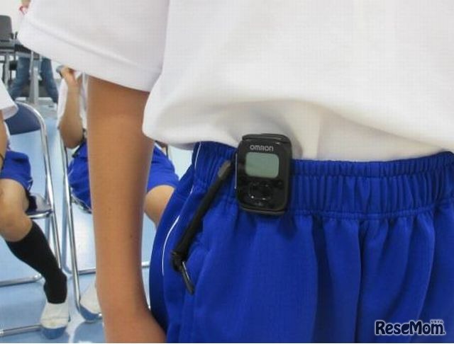 身体活動量の測定の様子