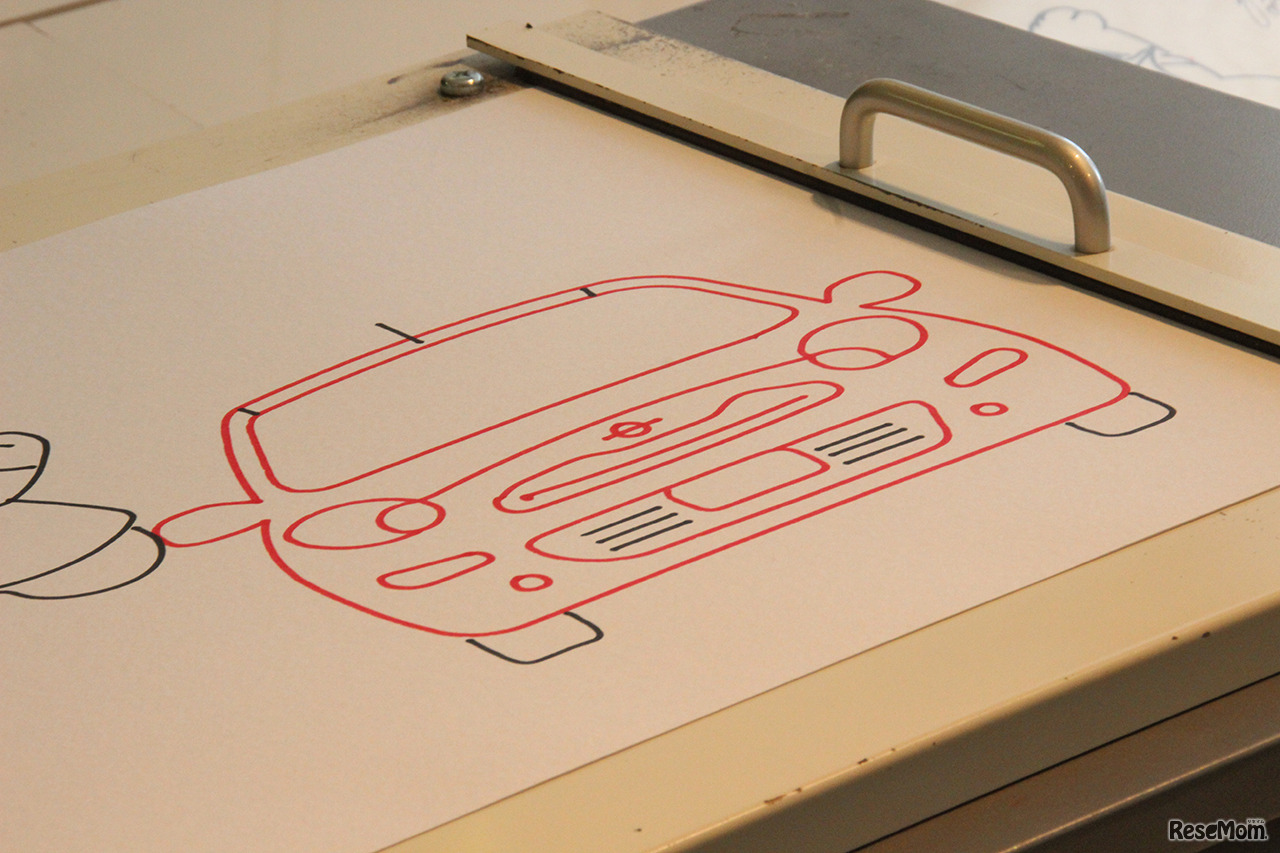 すらすらと描かれたイラスト。イラストは「ティーチング」によって描き方がプログラムされているという