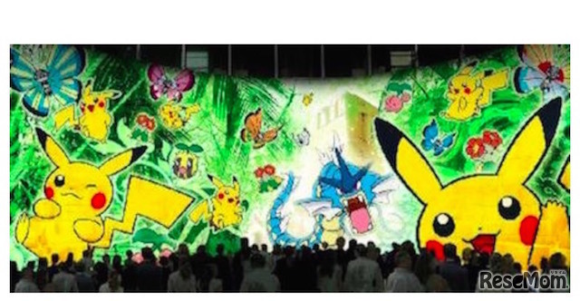 プロジェクションマッピング「ピカチュウと踊る探検家」