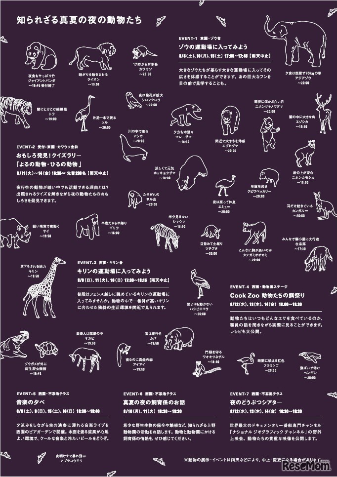 上野動物園「真夏の夜の動物園」